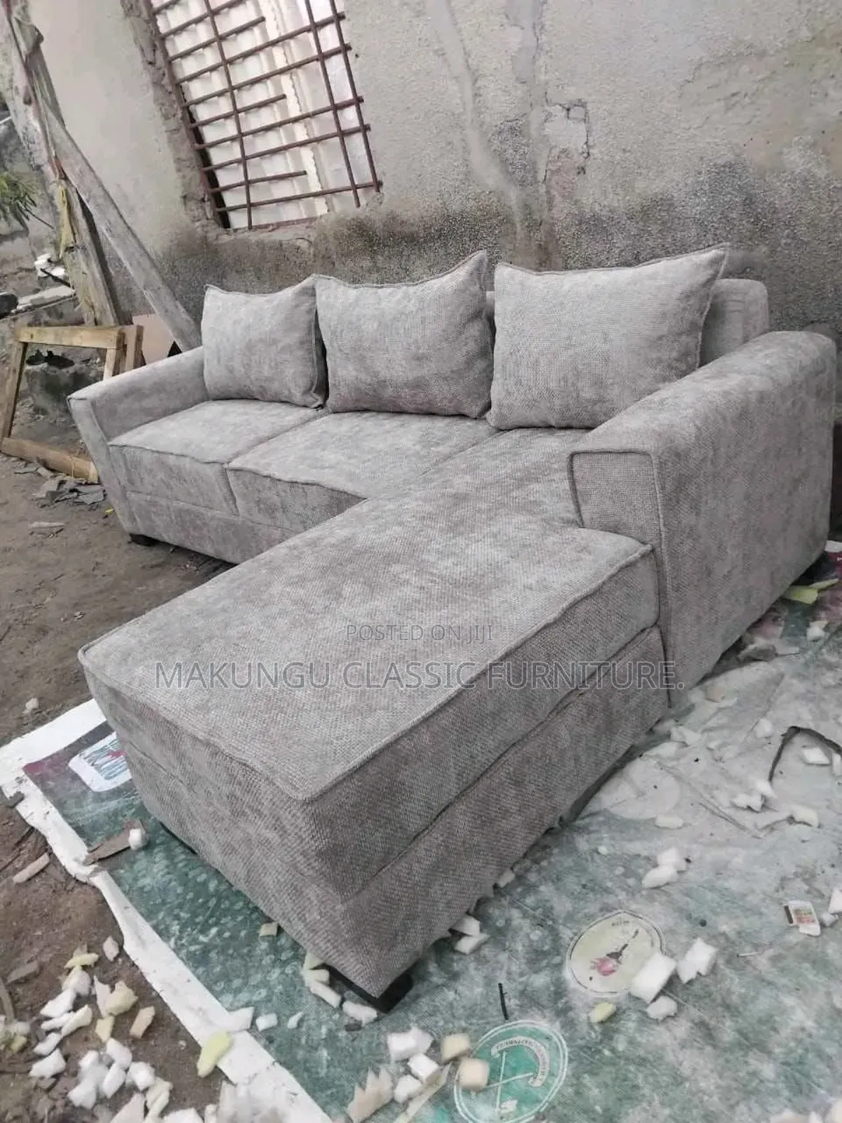 Simple and L Shaped Sofa Ina Watu Wanne