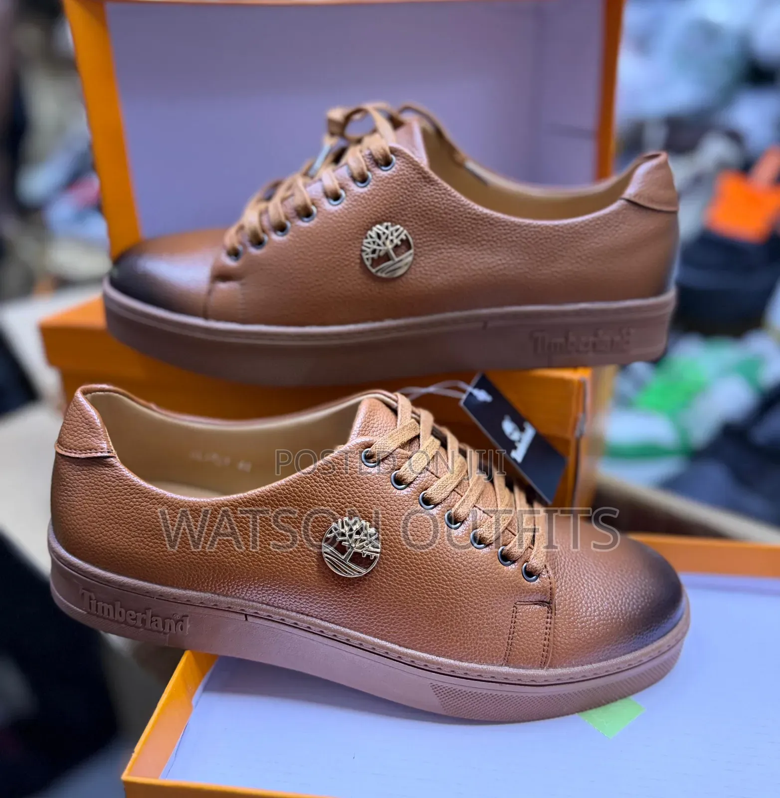 Men's Leather Shoes Materials New and Original Timberland Branded