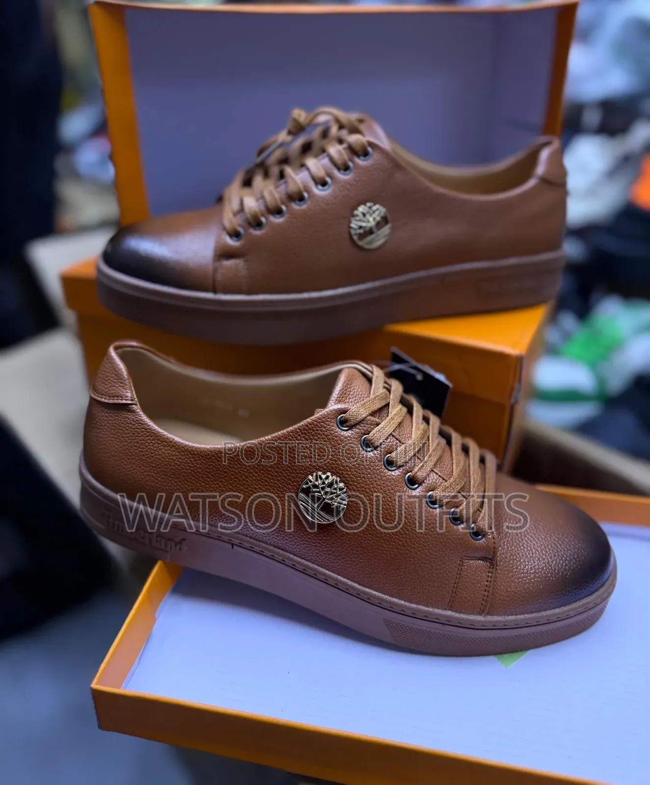 Men's Leather Shoes Materials New and Original Timberland Branded
