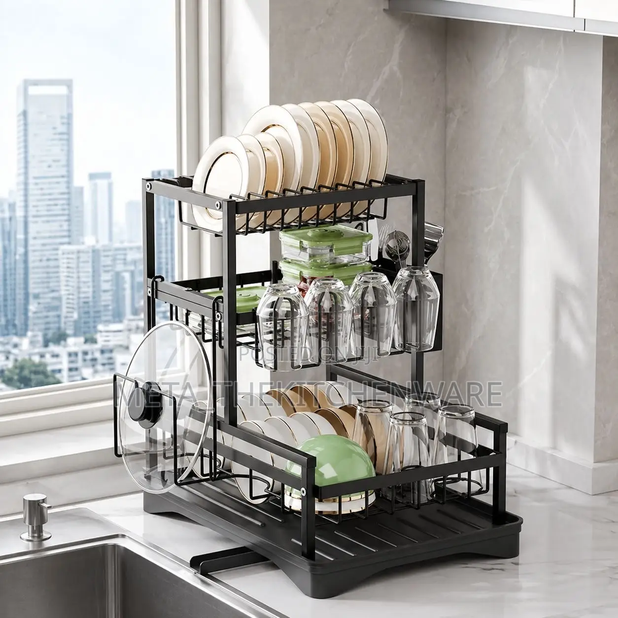 3-Tier Multi Layer Drainig Rack
