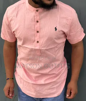 Men's New and Original Shirts Chinese Collar Linen Heavy Materials