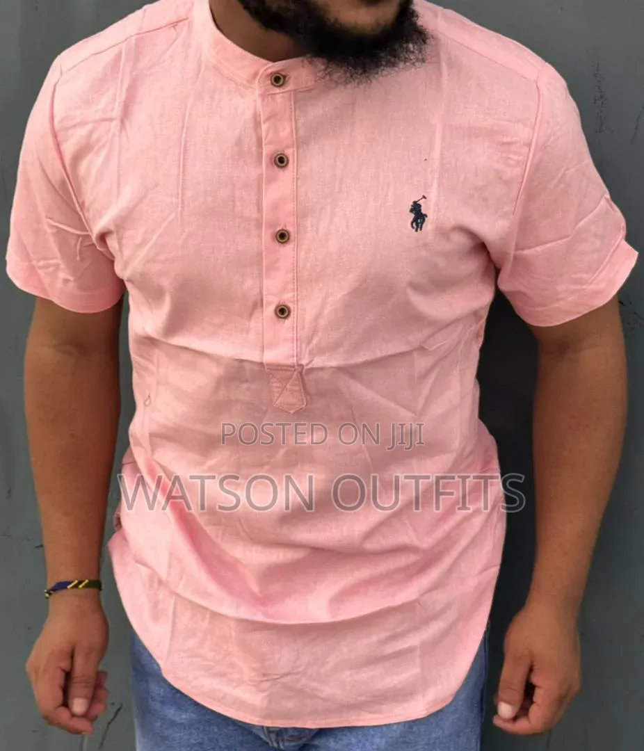 Men's New and Original Shirts Chinese Collar Linen Heavy Materials