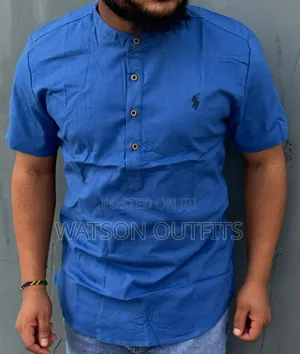 Men's New and Original Shirts Chinese Collar Linen Heavy Materials