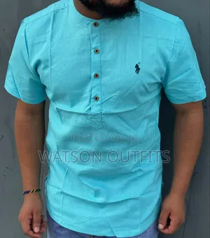 Men's New and Original Shirts Chinese Collar Linen Heavy Materials