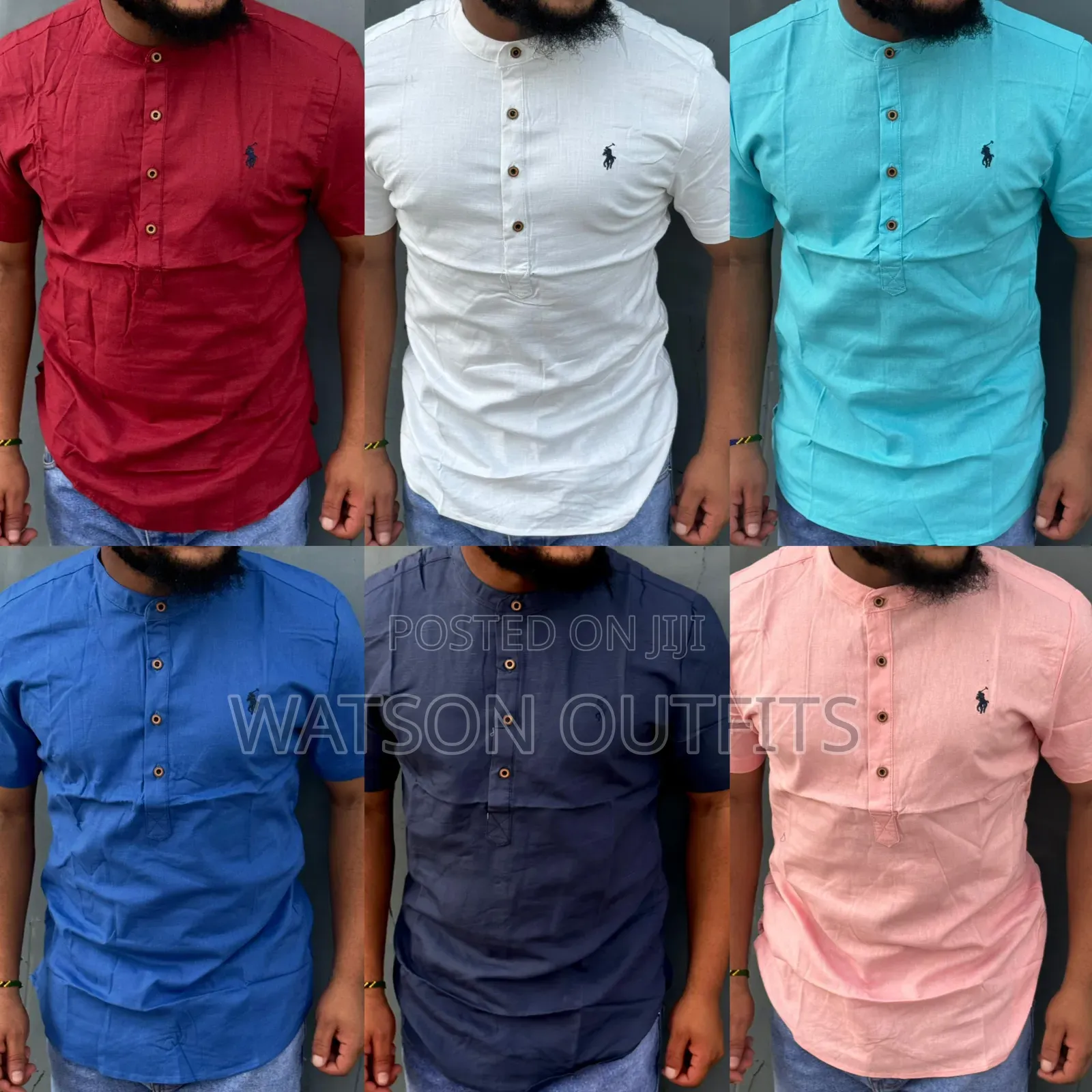 Men's New and Original Shirts Chinese Collar Linen Heavy Materials
