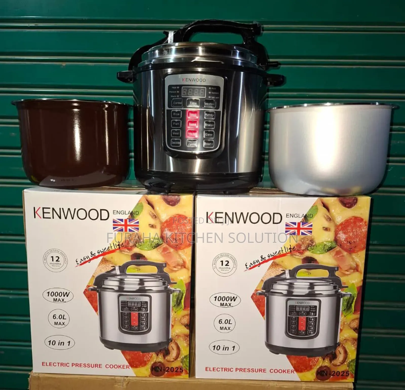 Kenwood Pressure Cooker + 2 PCS Sufuria