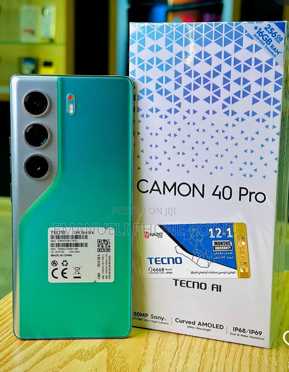New Tecno Camon 40 Pro 5G 256 GB