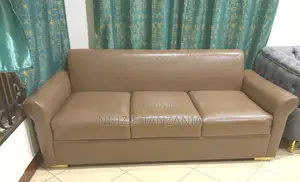 Brown Pu Leather 7-Seater