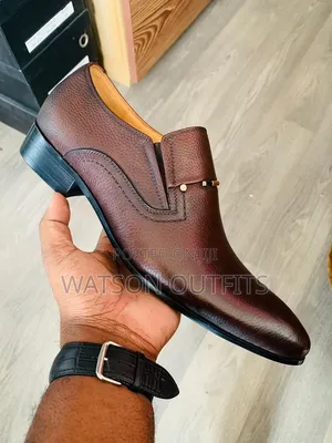 Men's Leather Shoes 2-Colours Black and Brown or Coffee Nicely Shaped