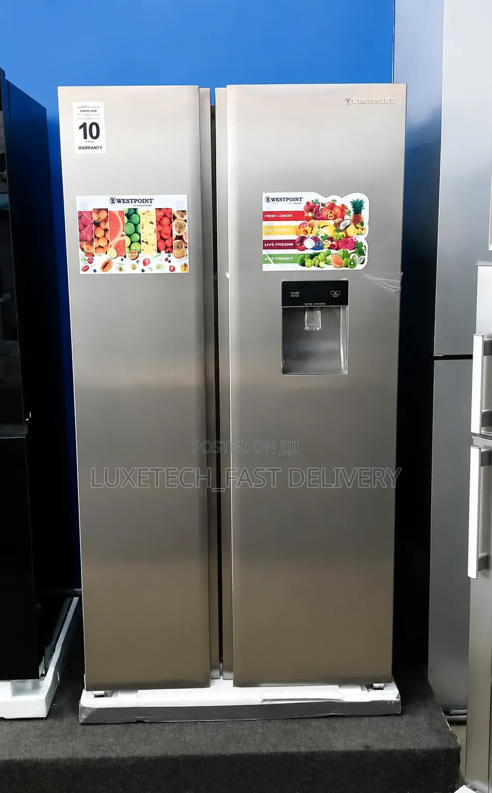 Westpoint 486-Liters Side-by-Side Refrigerator With Water Dispenser