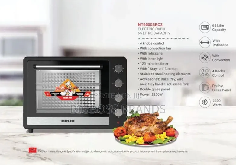 Nikai Oven 65 Liters Watts 2200