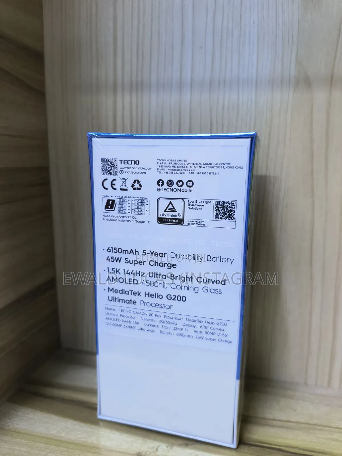 New Tecno Camon 50 Pro 256 GB Black