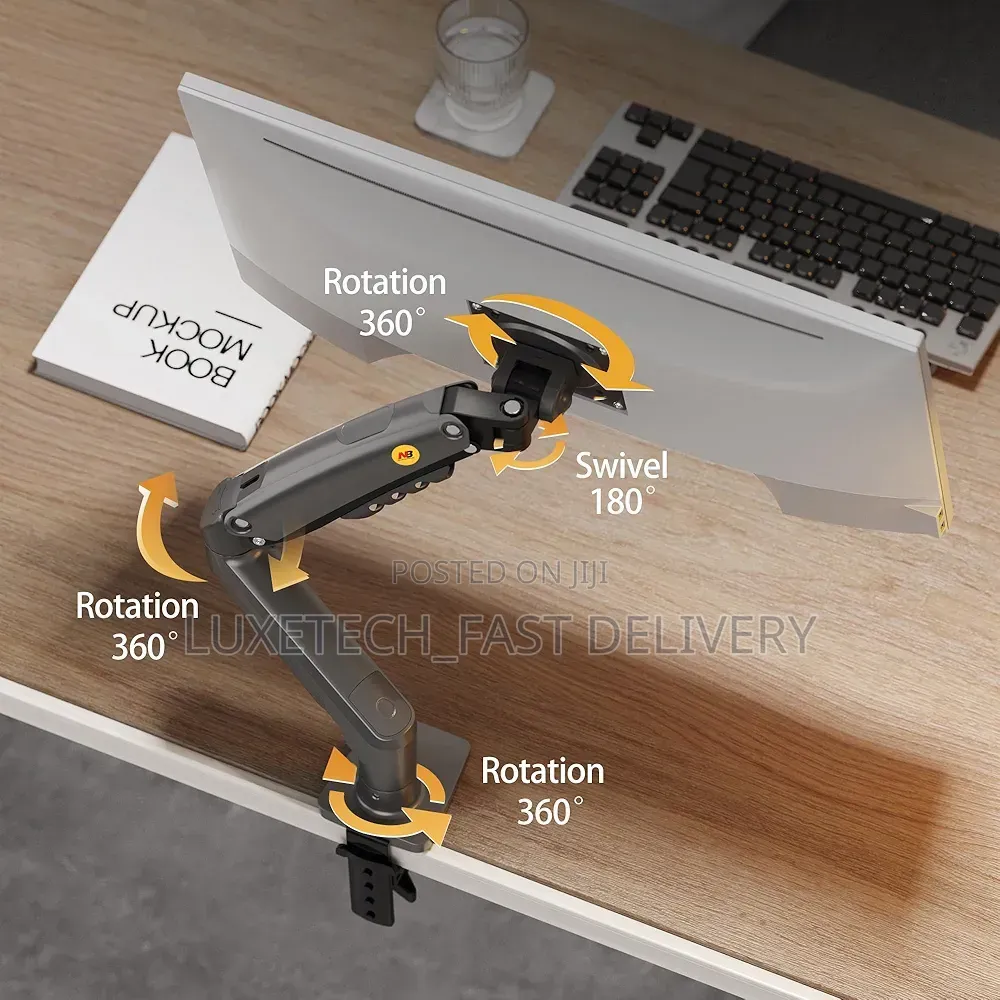 Ergonomic Model-F80 Computer Monitor Mount From 17" to 32" Screen Size