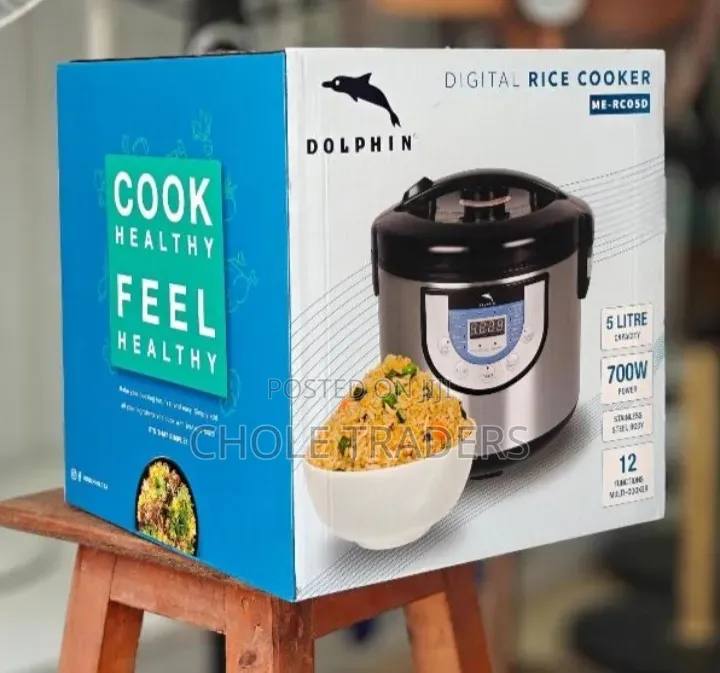 5-Litre Dolphin Digital Electric Rice Cooker (700w)