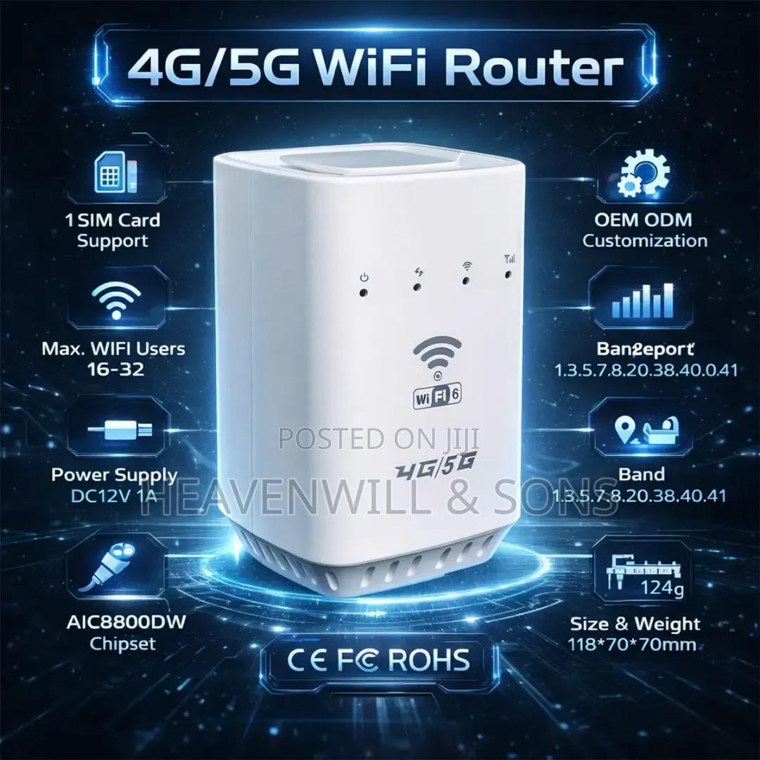 Universal 4g/5g Auto Wifi Cpe Router 32 Users –Super Fast Internet