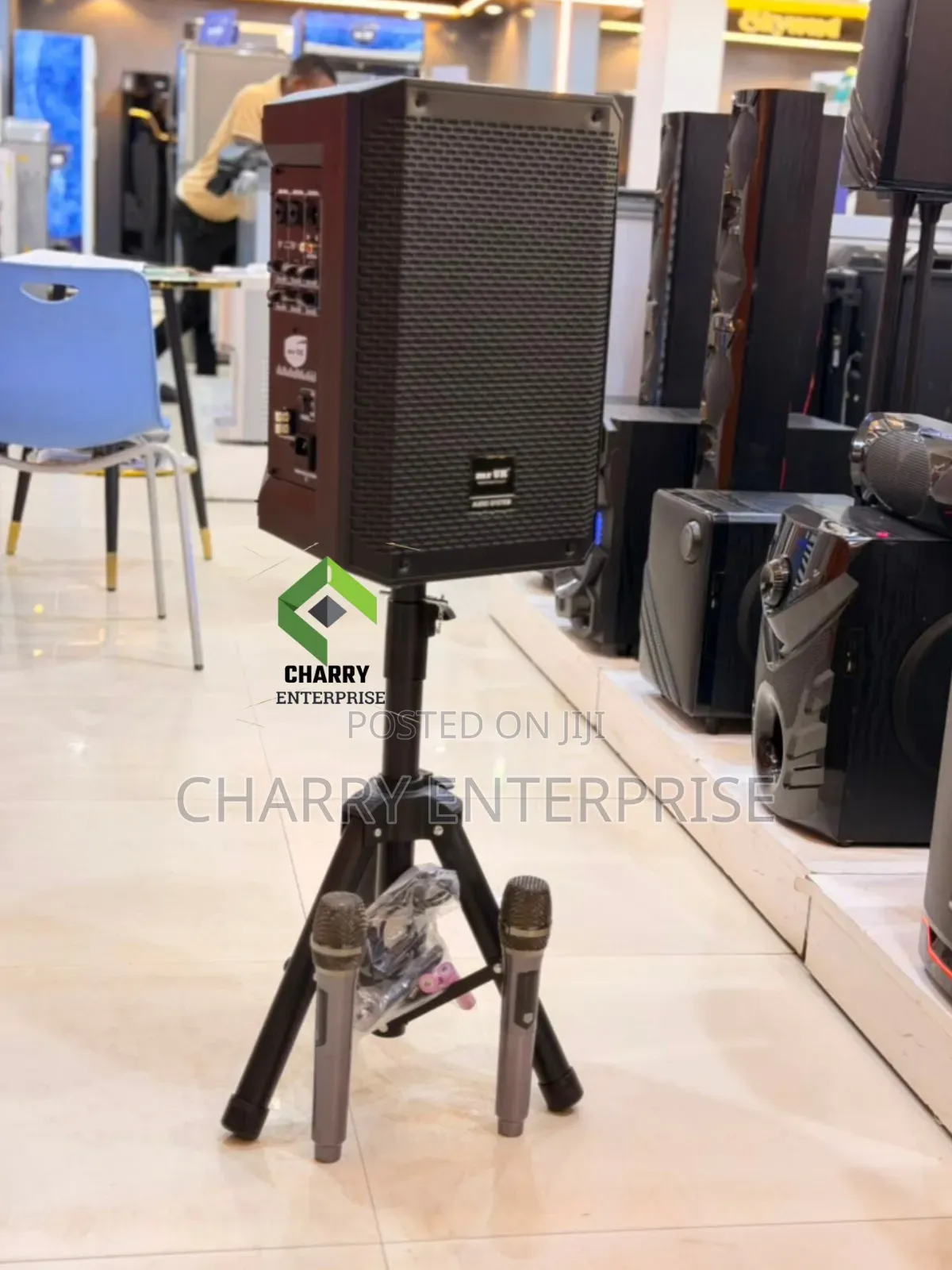 Mruk Professional Bluetooth Speaker With Wireless 2mic Pamoja Na Stand