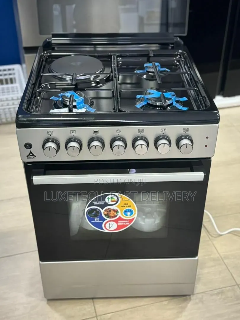 Delta 60×60 Cm Cooker 3 Gas + 1 Electric + Electric Oven