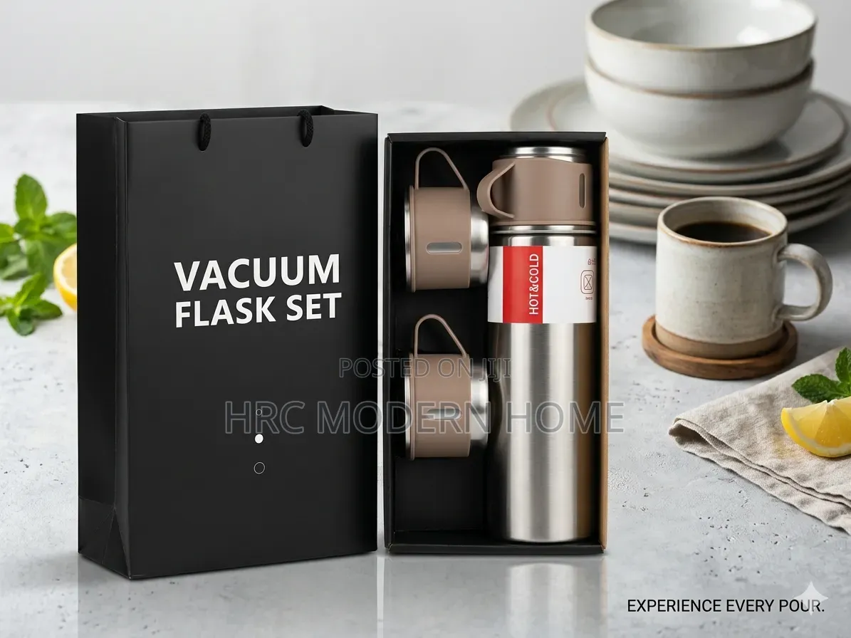 Modern Vacuum Flask Gift Set (Hot Cold) – Brand New