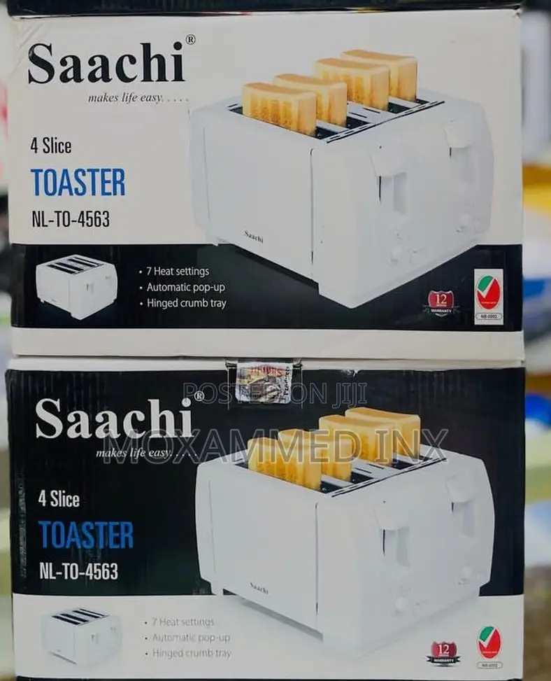 Saachi 4-Slice Toaster Nl-to-4563 in White.7 Heat Adjustable