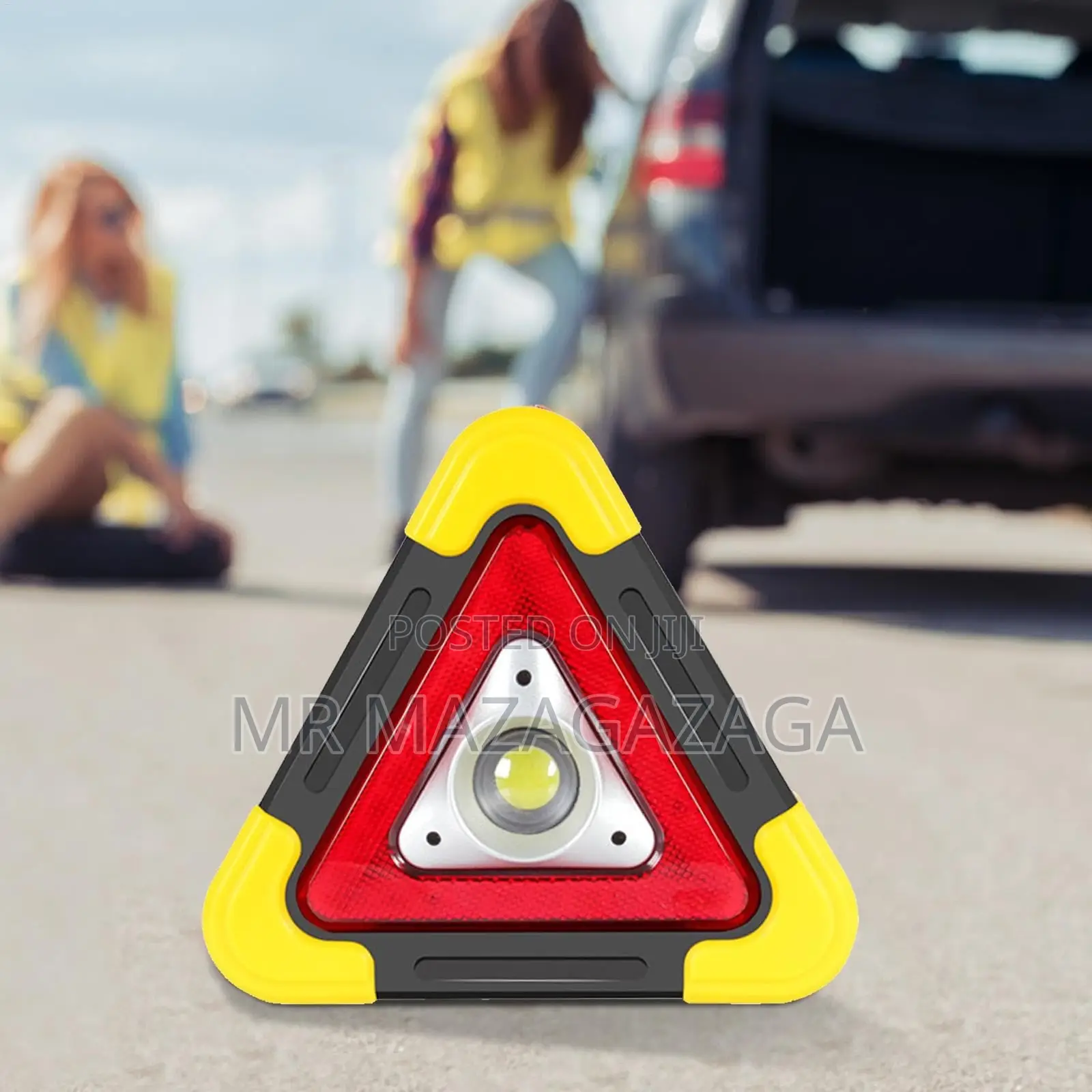 2-in-1 Solar Emergency Triangular Roadside Warning Light
