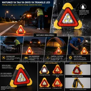 2-in-1 Solar Emergency Triangular Roadside Warning Light