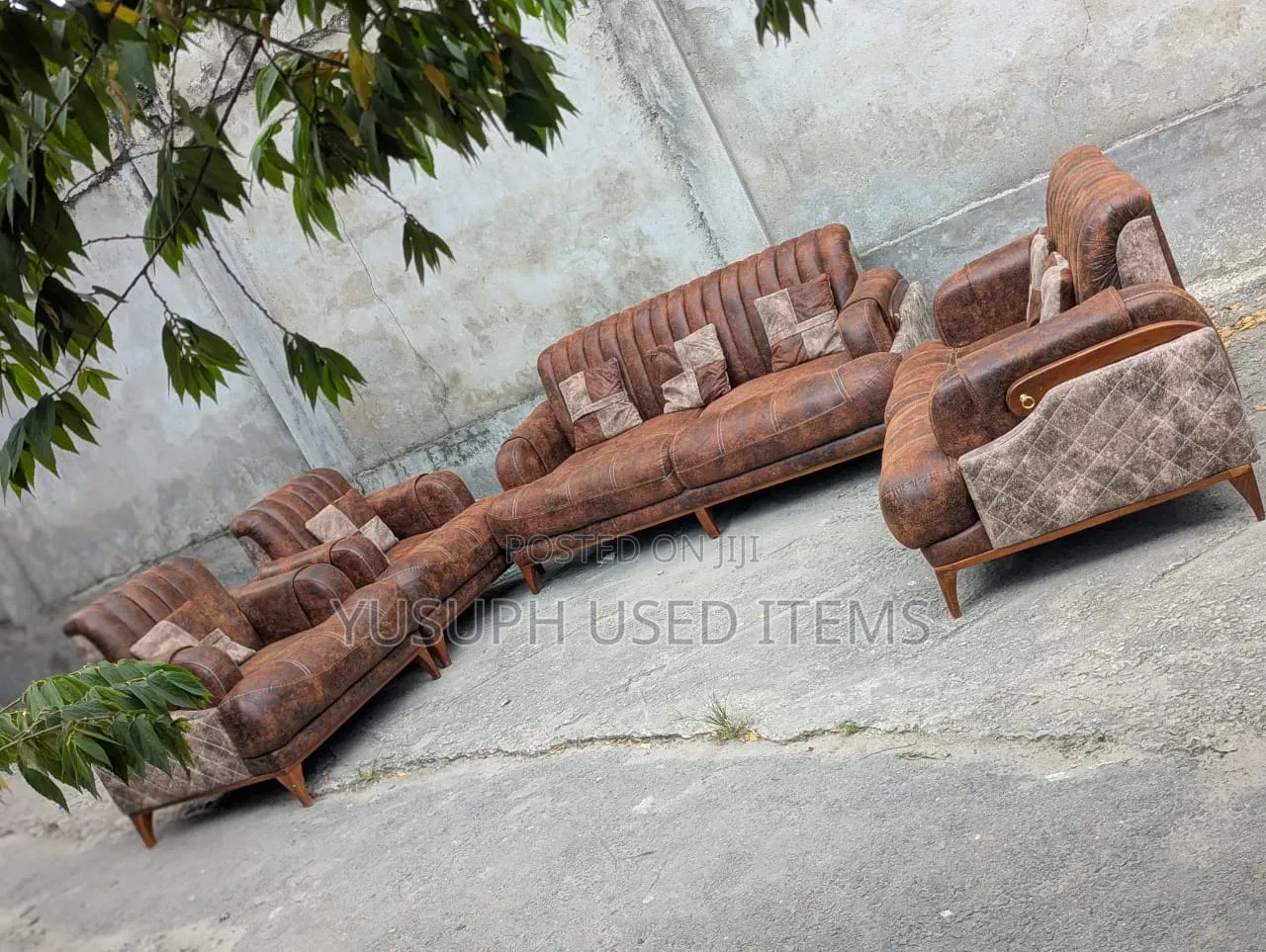 Sofa Set Leather Kali Sana