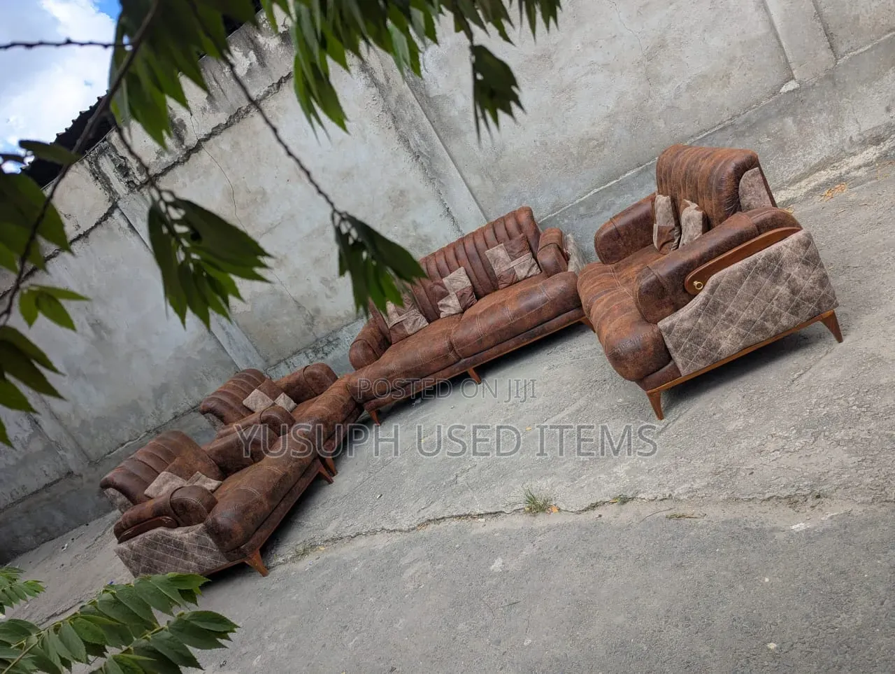 Sofa Set Leather Kali Sana