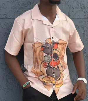 Cuban Collar Printed Shirt