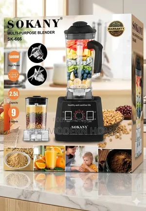 Sokany Multi-Purpose Blender Mpya - 5000w (Sk-666)