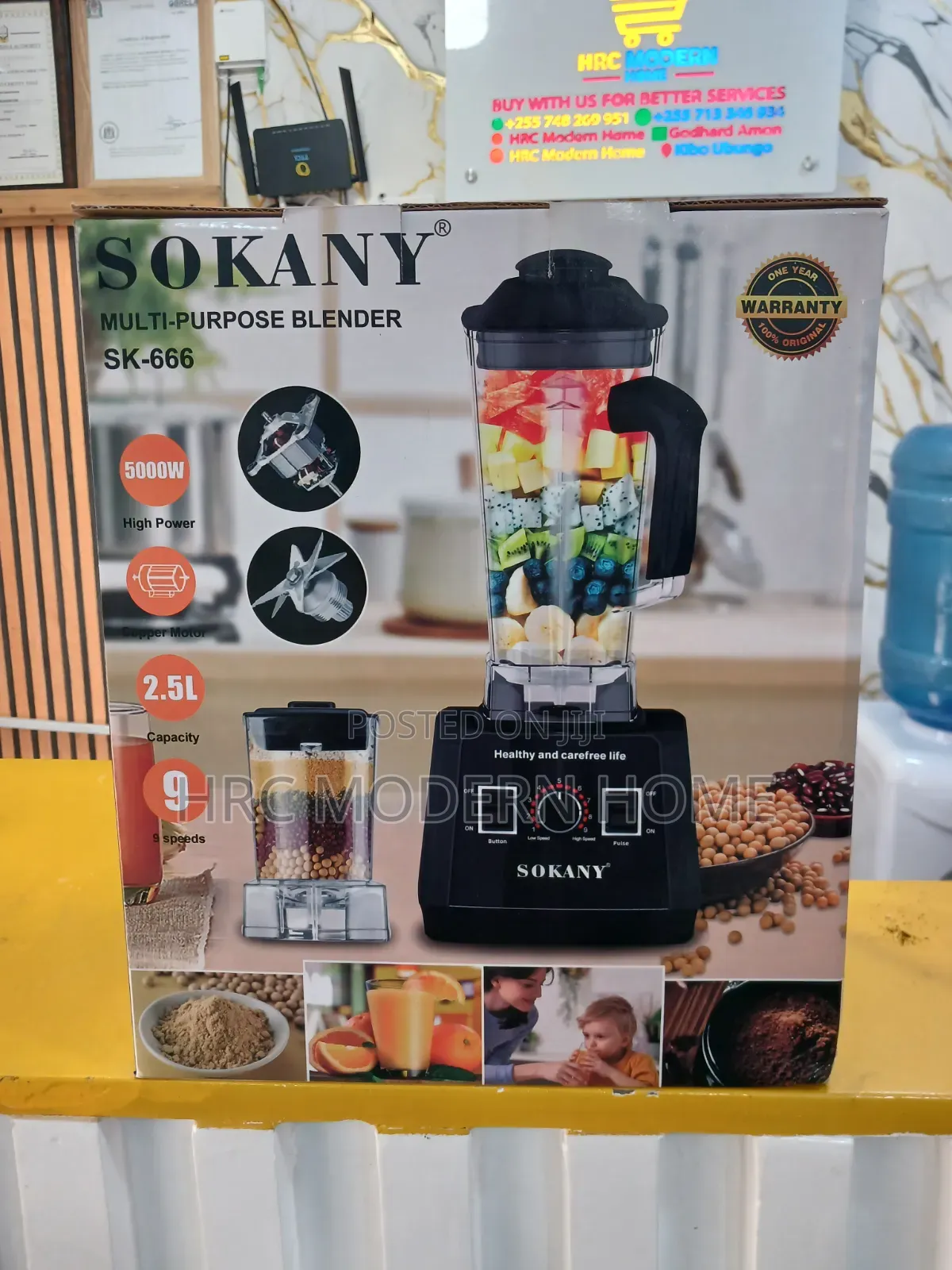 Sokany Multi-Purpose Blender Mpya - 5000w (Sk-666)