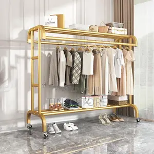 Multipurpose Double Pole Hanger Clothes Rack