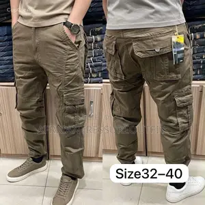 Khaki Cargo Pants Featuring Multiple Utility Pockets Available