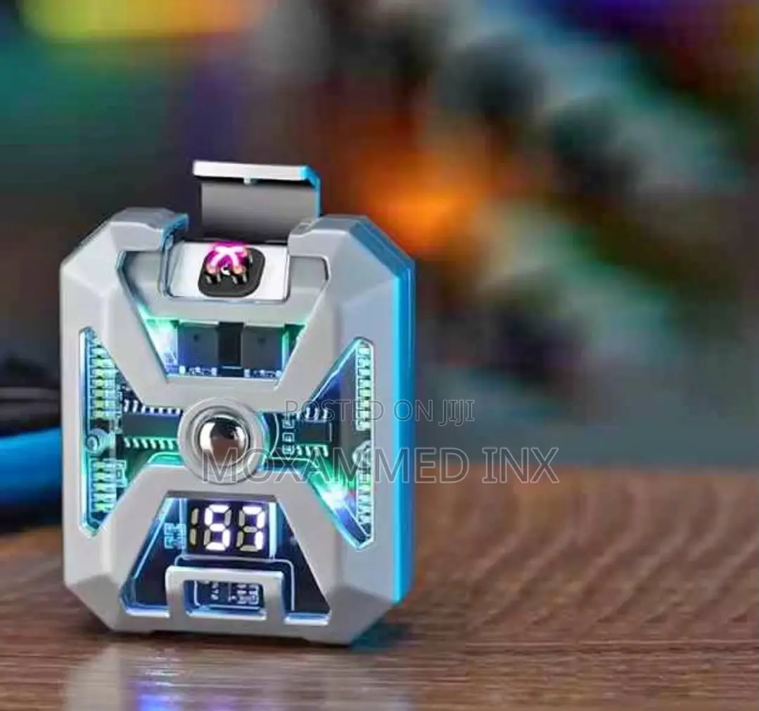 Electronic Smart Lighterwith a Transparent, Luminous Cyberpunk