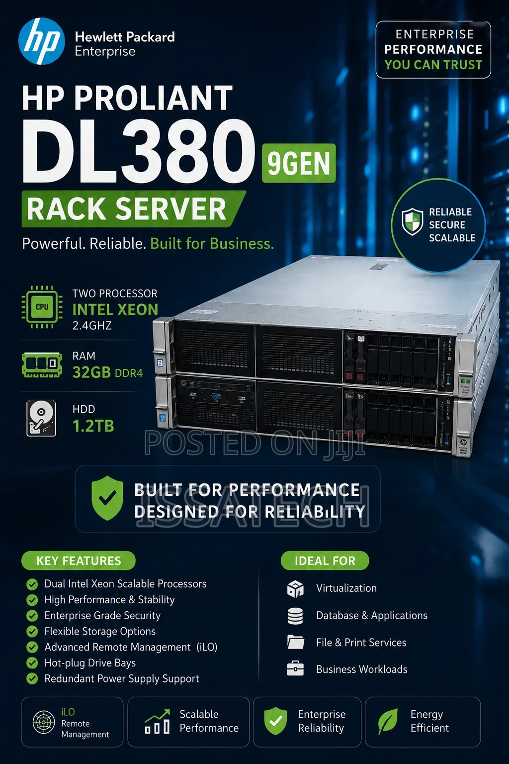 Server HP ProLiant DL380 Gen9 32GB Intel Xeon HDD 1T