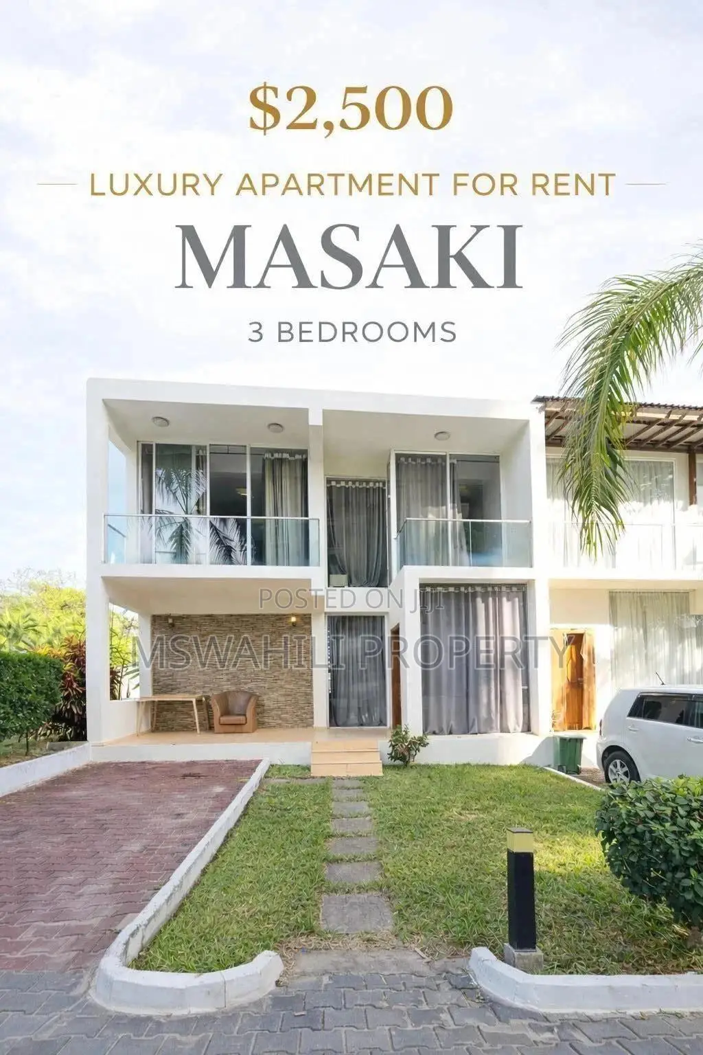 Furnished 3bdrm Villa in Masaki for rent