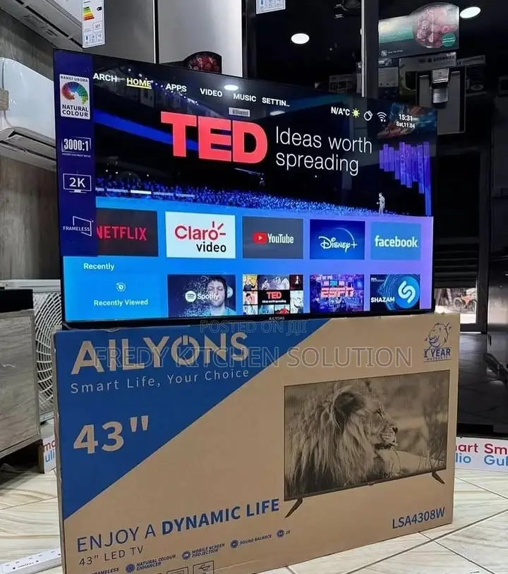 Ailyons Smart Tv 43nch Frameless