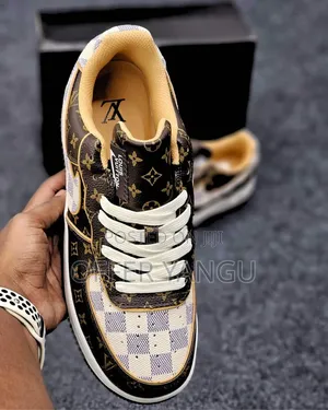 Louis Vuitton X Nike Air Force 1 Sneakers in a Brown Monogram
