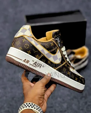 Louis Vuitton X Nike Air Force 1 Sneakers in a Brown Monogram