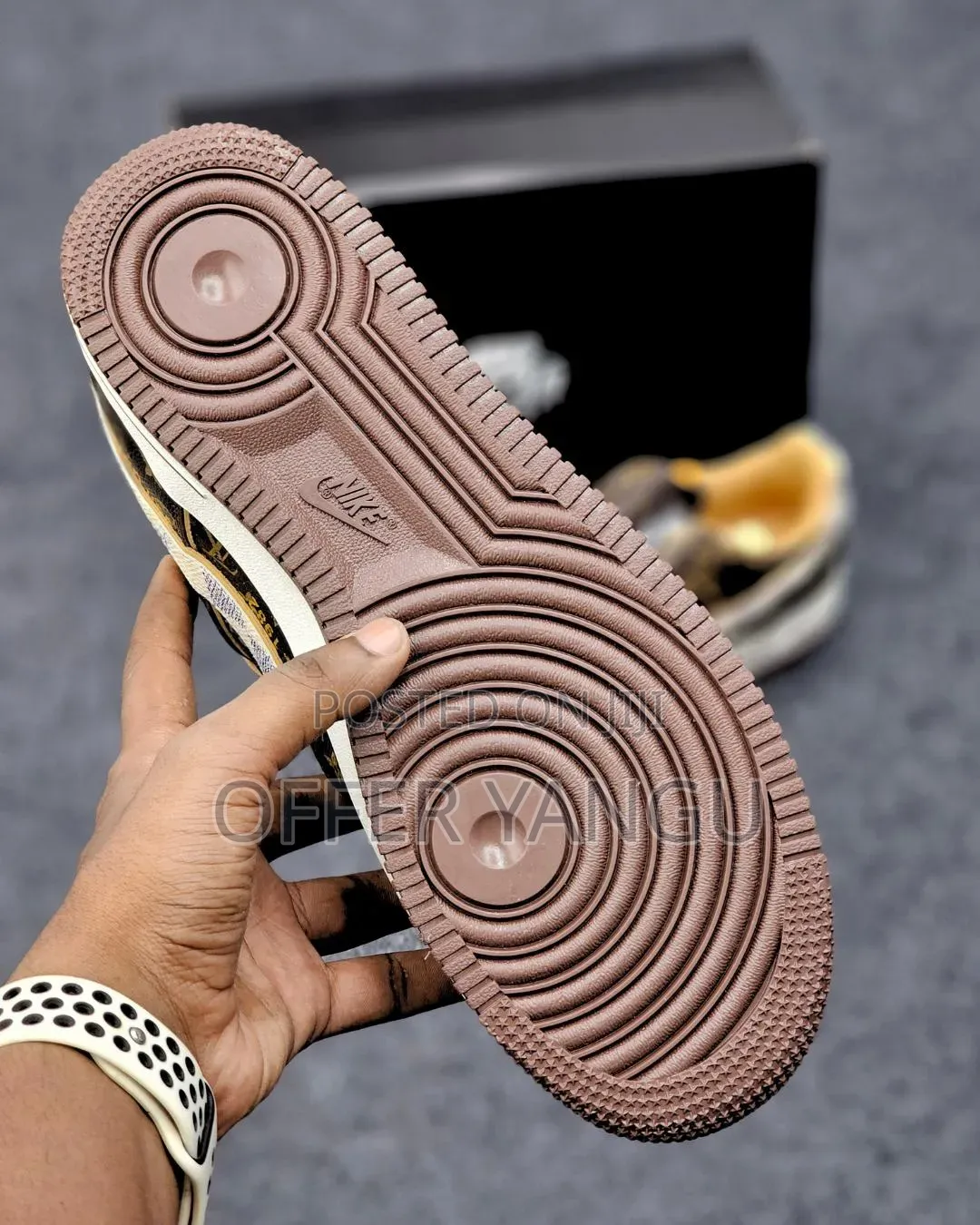 Louis Vuitton X Nike Air Force 1 Sneakers in a Brown Monogram