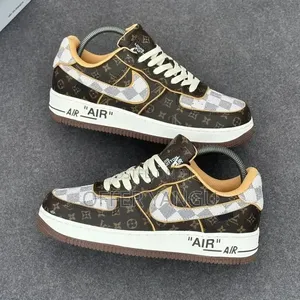 Louis Vuitton X Nike Air Force 1 Sneakers in a Brown Monogram