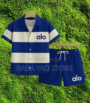 Men's Shirt And Short Summer Short Sleeve Tops And Pants Running Set