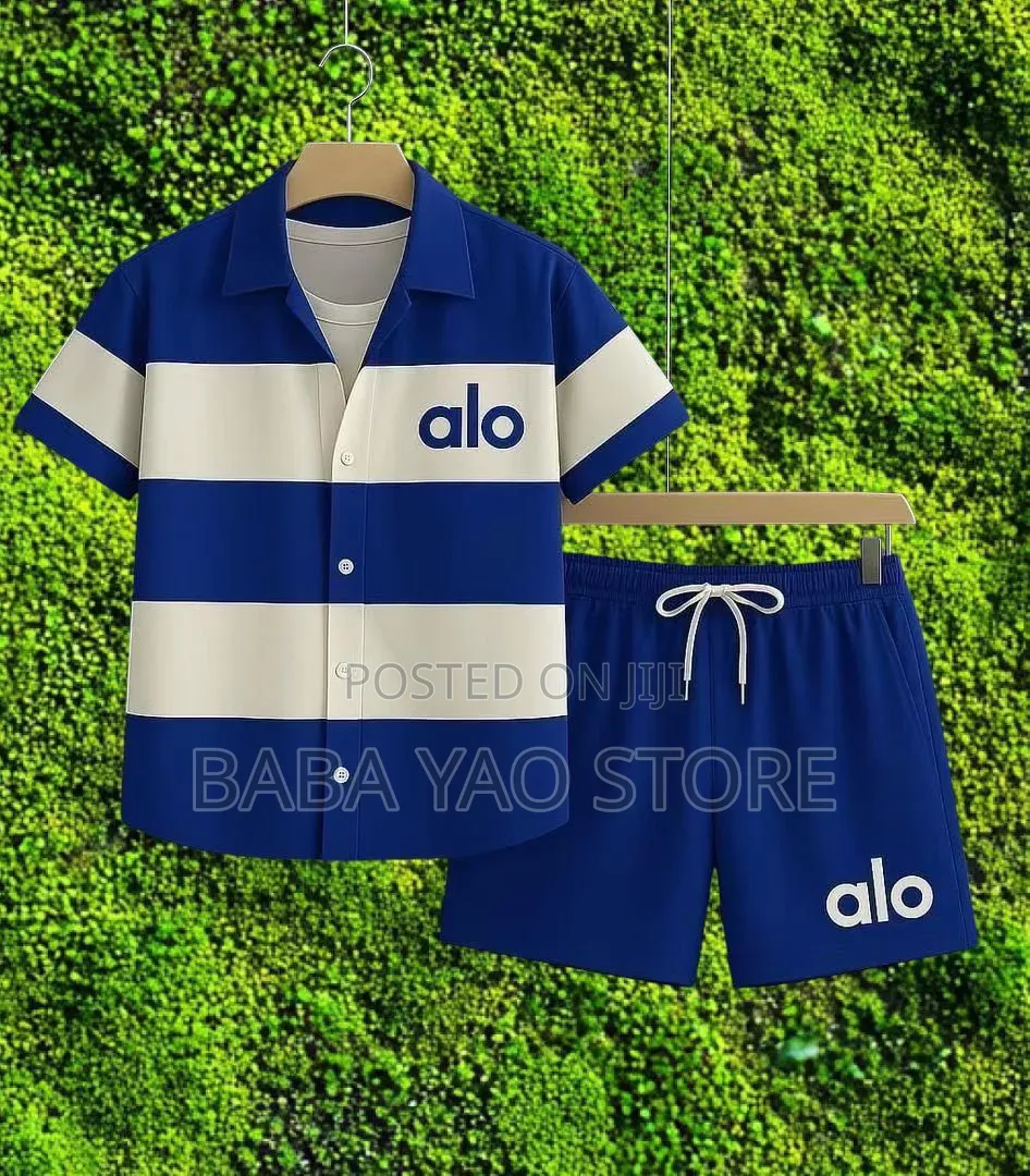 Men's Shirt And Short Summer Short Sleeve Tops And Pants Running Set