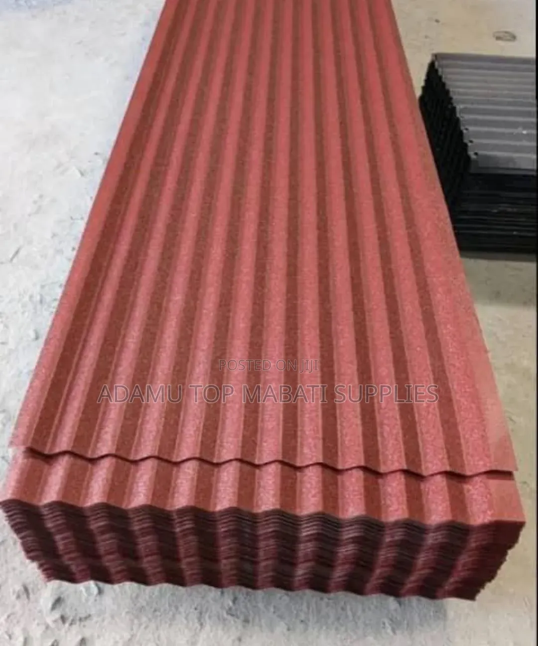 Rough Corrugated With a Brick Red-Color