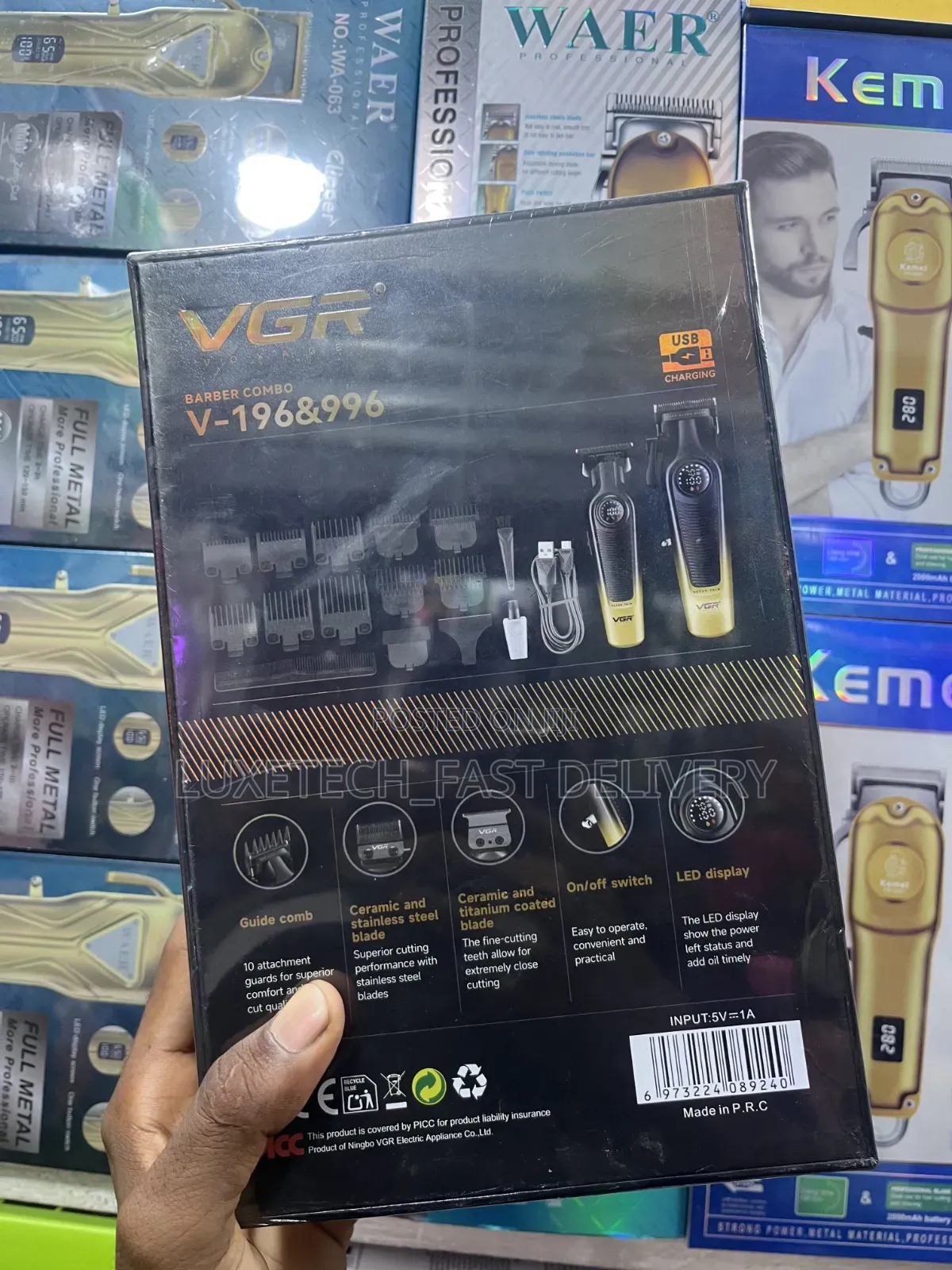 VGR v-196 and v-996 Professional Hair Clipper and Trimmer