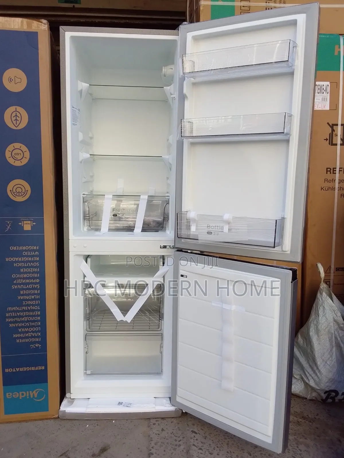 Midea Bottom-Freezer Refrigerator (Silver Metallic) L177
