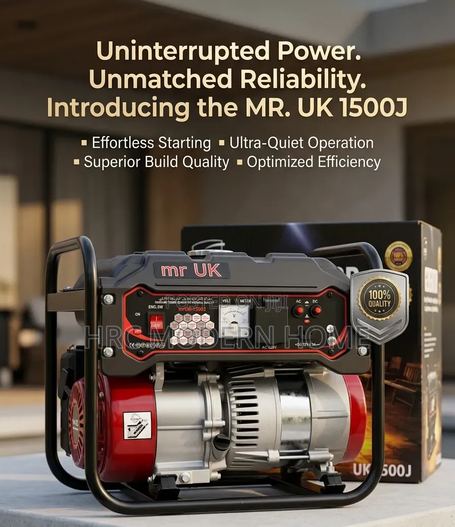 Mr. Uk 1500j Gasoline Generator – Umeme Wa Uhakika Wakati Wote!