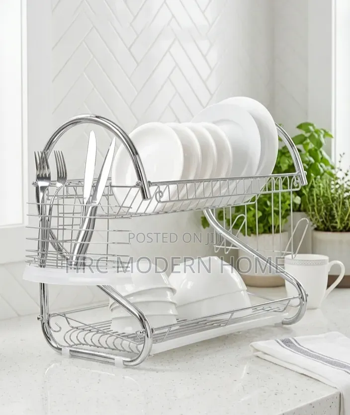 2-Tier S-Curve Stainless Steel Dish Rack