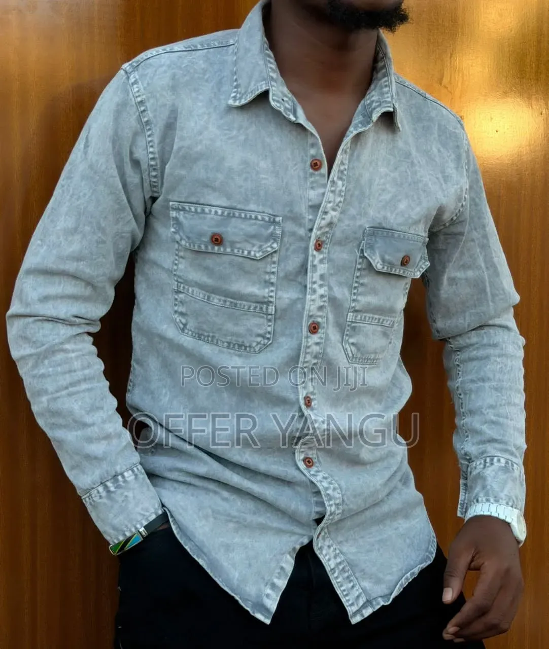 Cargo Jeans Shirt Long Sleeve