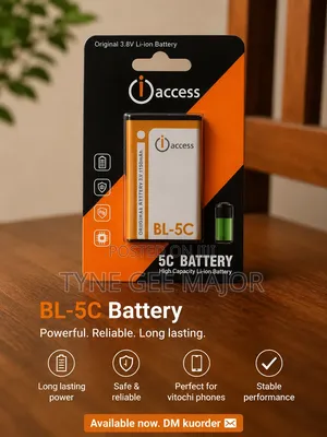 Original Bl-5c Battery, Kwa Simu Za Vitochi