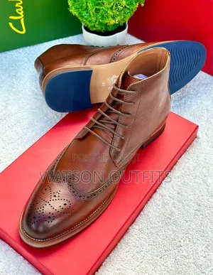 Men's Leather Shoes or Boots Leathered for Male or Men's